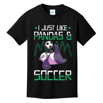 Panda Soccer I Just Love Pandas And Playing Soccer Kids T-Shirt