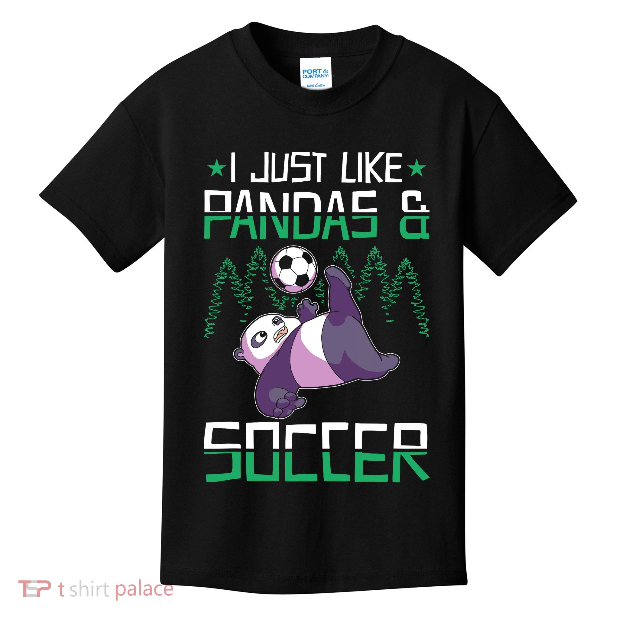 Panda Soccer I Just Love Pandas And Playing Soccer Kids T-Shirt