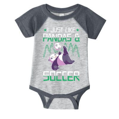 Panda Soccer I Just Love Pandas And Playing Soccer Infant Baby Jersey Bodysuit