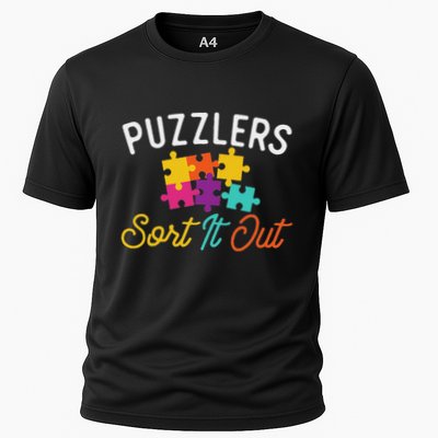 Puzzlers Sort It Out Puzzles Game Puzzle Lover Hobbyist Cooling Performance Crew T-Shirt