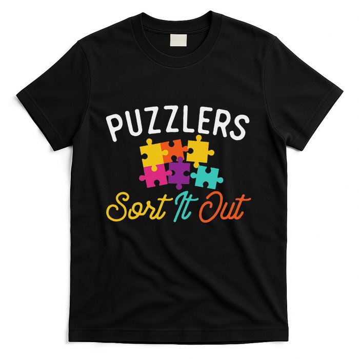 Puzzlers Sort It Out Puzzles Game Puzzle Lover Hobbyist T-Shirt