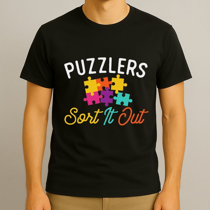 Puzzlers Sort It Out Puzzles Game Puzzle Lover Hobbyist T-Shirt