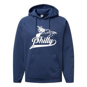 Philadelphia Skylines I Am Proud Of Philadelphia Performance Fleece Hoodie