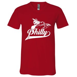 Philadelphia Skylines I Am Proud Of Philadelphia V-Neck T-Shirt