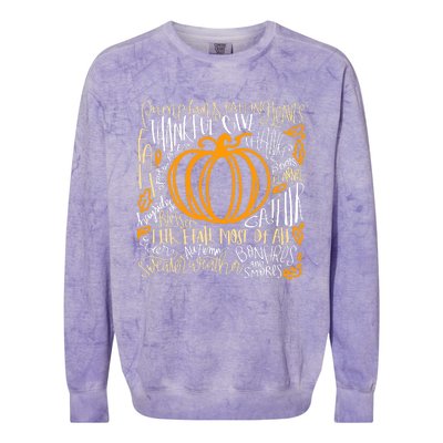 Pumpkin Spice Is My Favorite Season Autumn Leaves Fall Colorblast Crewneck Sweatshirt