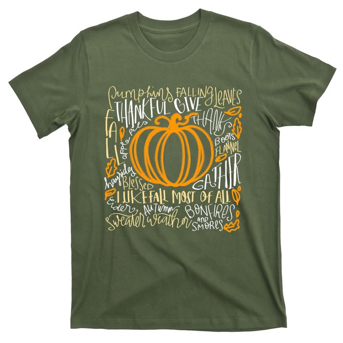 Pumpkin Spice Is My Favorite Season Autumn Leaves Fall T-Shirt