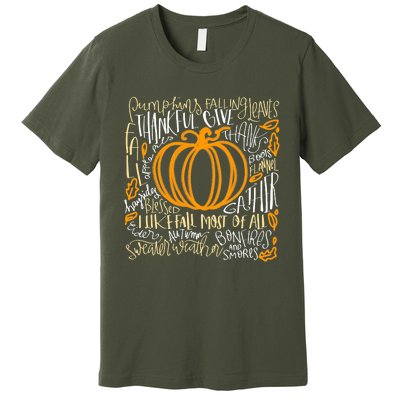 Pumpkin Spice Is My Favorite Season Autumn Leaves Fall Premium T-Shirt