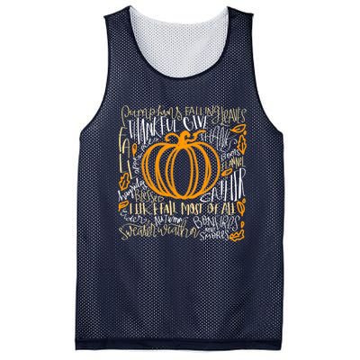 Pumpkin Spice Is My Favorite Season Autumn Leaves Fall Mesh Reversible Basketball Jersey Tank