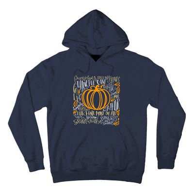 Pumpkin Spice Is My Favorite Season Autumn Leaves Fall Tall Hoodie