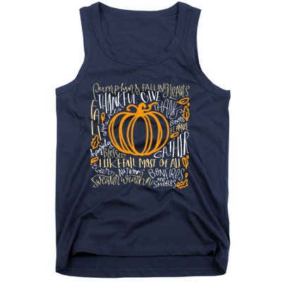 Pumpkin Spice Is My Favorite Season Autumn Leaves Fall Tank Top