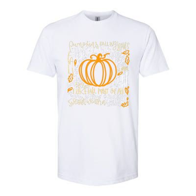 Pumpkin Spice Is My Favorite Season Autumn Leaves Fall Softstyle CVC T-Shirt