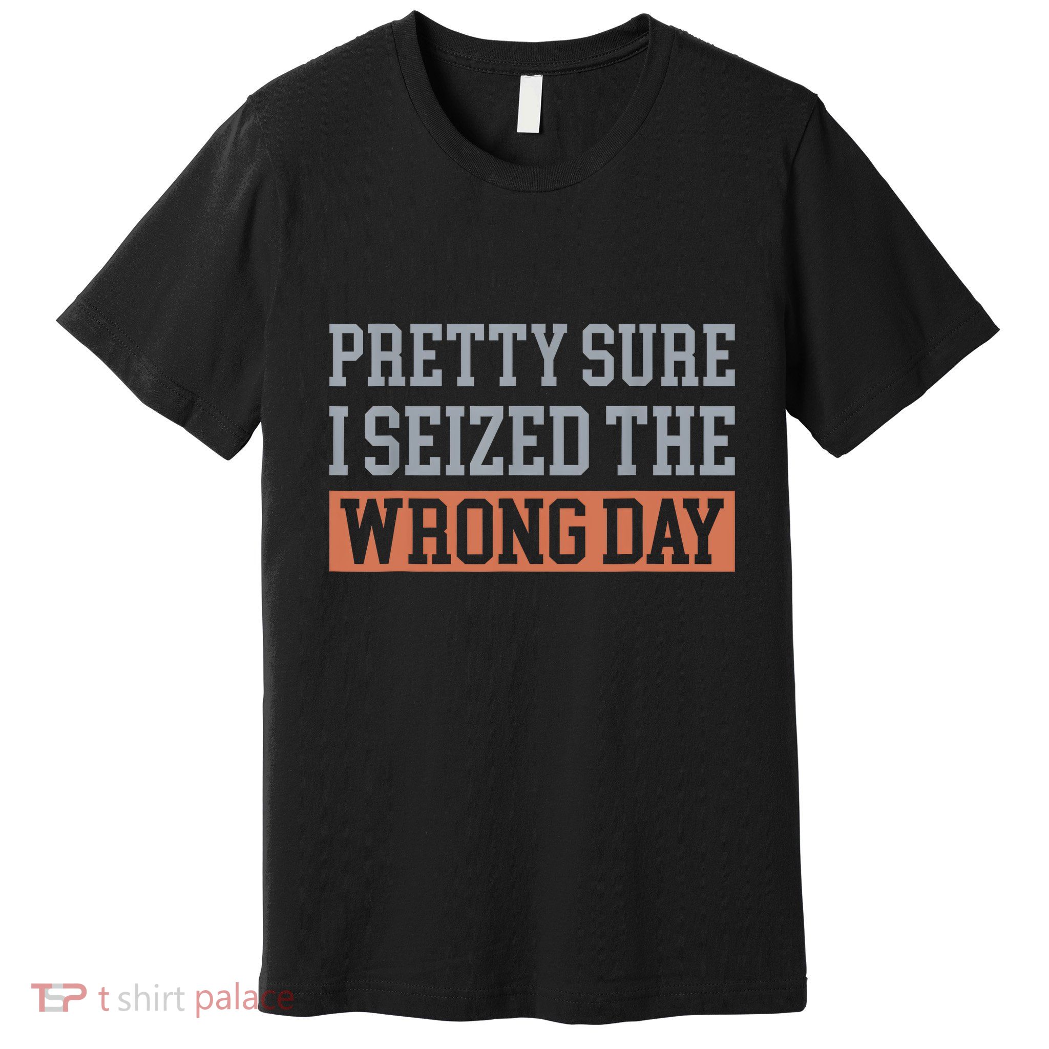 Pretty Sure I Seized The Wrong Day Funny Quote Premium T-Shirt
