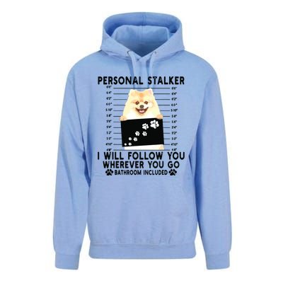 Personal Stalker I Will Follow You Pomeranian Lover Gift Unisex Surf Hoodie