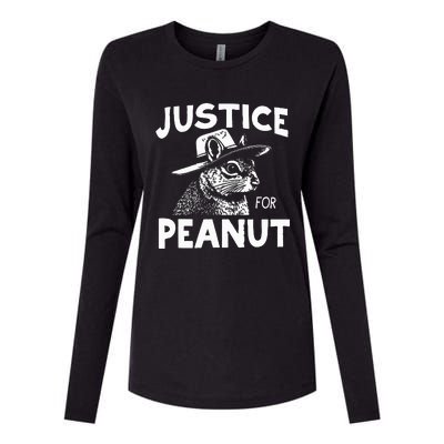 Peanut Squirrel Justice For Peanut Womens Cotton Relaxed Long Sleeve T-Shirt