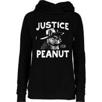 Peanut Squirrel Justice For Peanut Womens Funnel Neck Pullover Hood