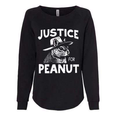 Peanut Squirrel Justice For Peanut Womens California Wash Sweatshirt