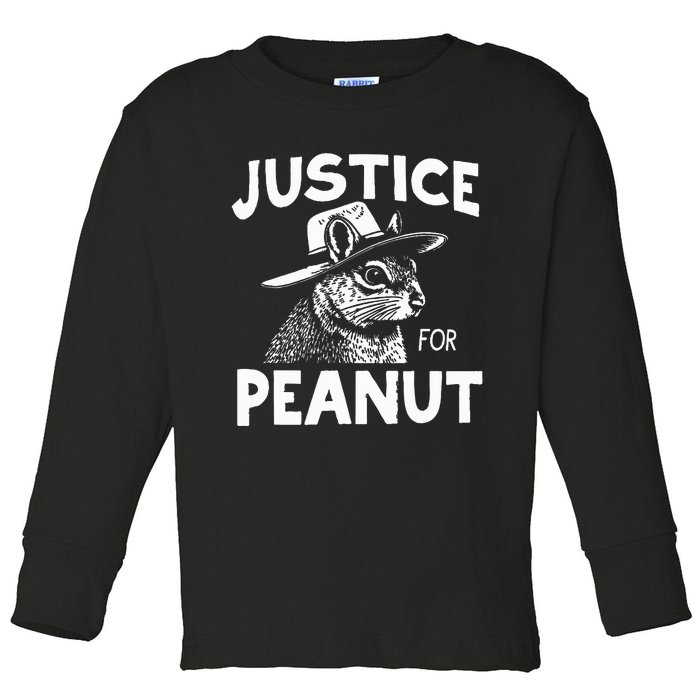 Peanut Squirrel Justice For Peanut Toddler Long Sleeve Shirt