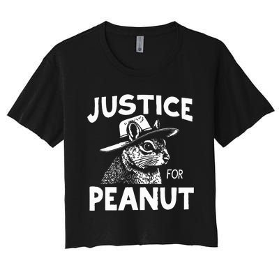 Peanut Squirrel Justice For Peanut Women's Crop Top Tee