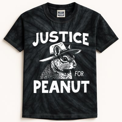 Peanut Squirrel Justice For Peanut Kids Tie-Dye T-Shirt