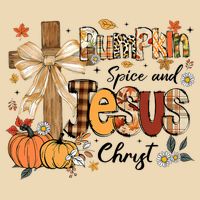 Pumpkin Spice Jesus Christ Fall Thanksgiving Drawstring Bag