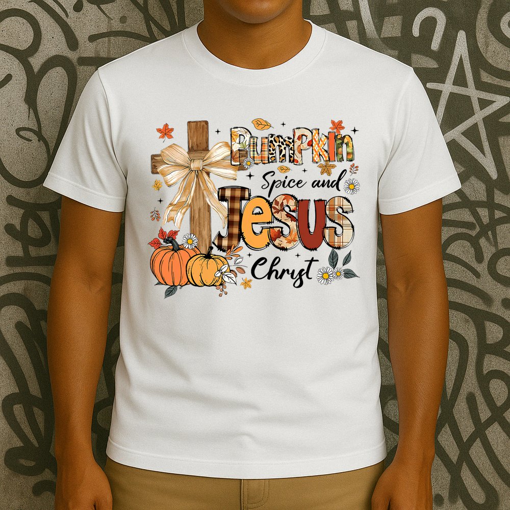 Pumpkin Spice Jesus Christ Fall Thanksgiving T-Shirt