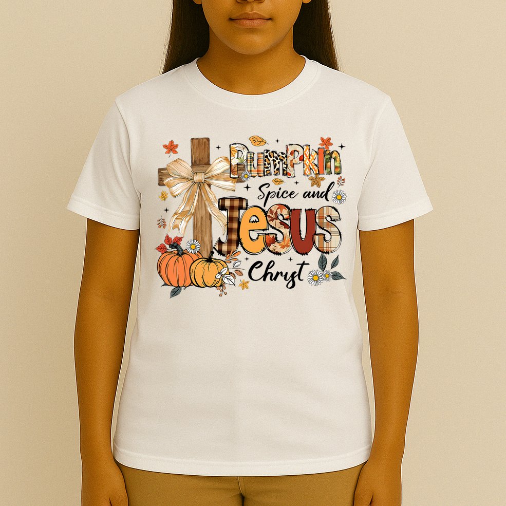 Pumpkin Spice Jesus Christ Fall Thanksgiving T-Shirt
