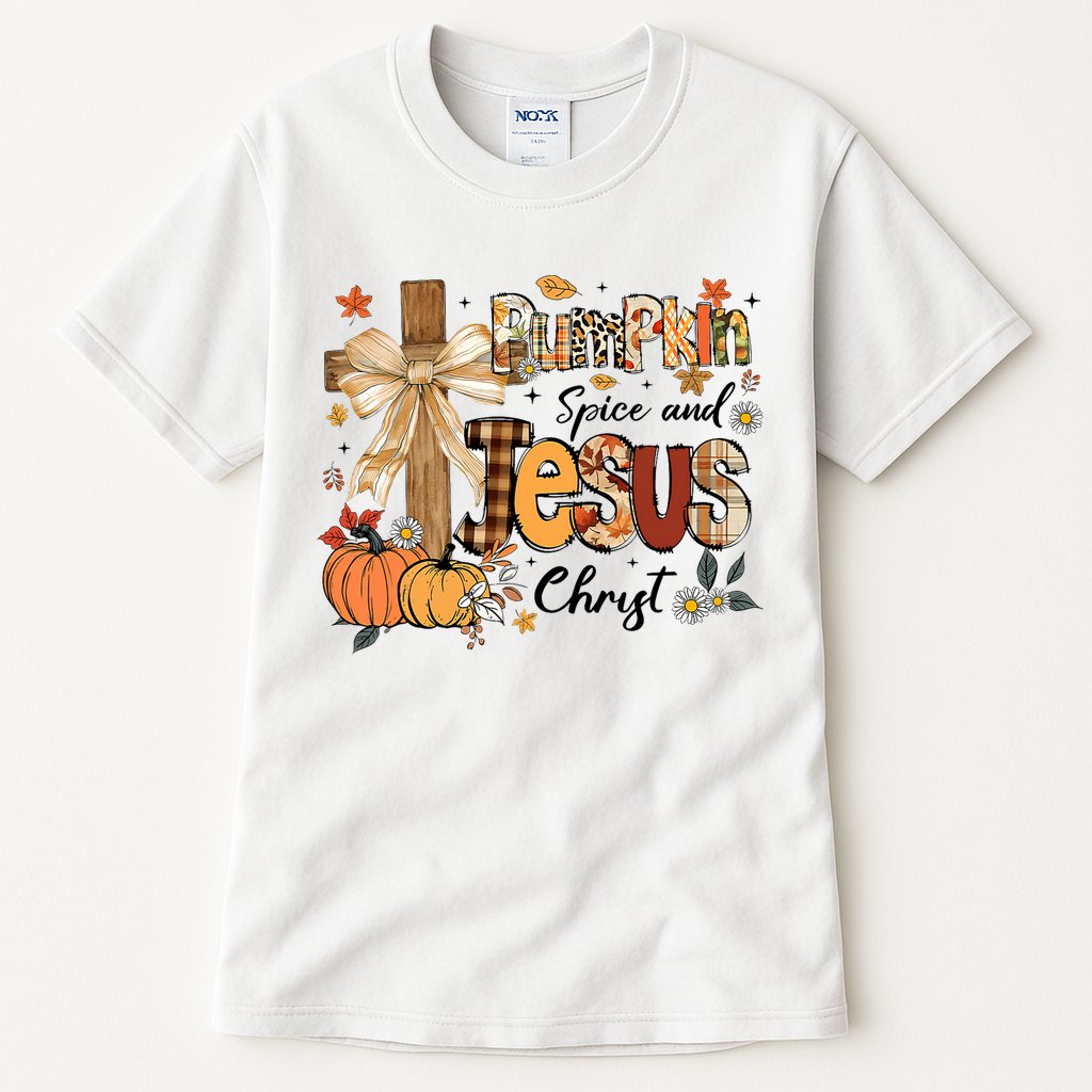 Pumpkin Spice Jesus Christ Fall Thanksgiving Tall T-Shirt
