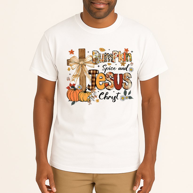 Pumpkin Spice Jesus Christ Fall Thanksgiving Tall T-Shirt
