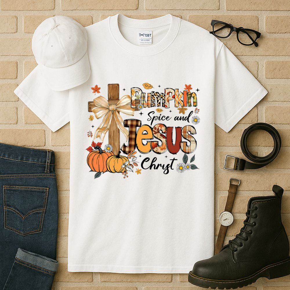 Pumpkin Spice Jesus Christ Fall Thanksgiving Tall T-Shirt