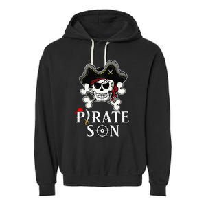 Pirate Son Jolly Roger Crossbones Pirate Garment-Dyed Fleece Hoodie