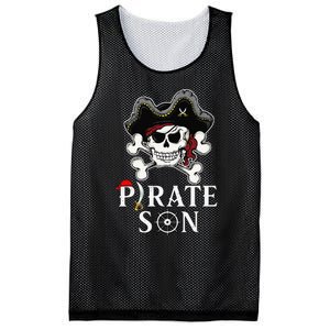 Pirate Son Jolly Roger Crossbones Pirate Mesh Reversible Basketball Jersey Tank