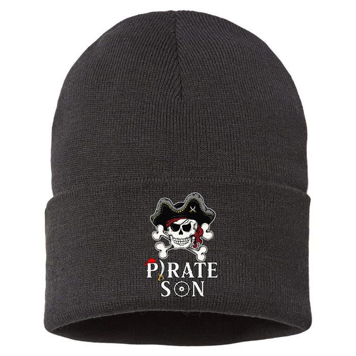 Pirate Son Jolly Roger Crossbones Pirate Sustainable Knit Beanie