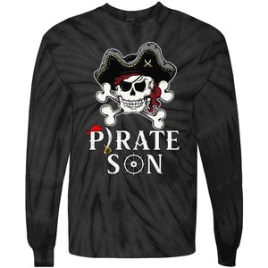 Pirate Son Jolly Roger Crossbones Pirate Tie-Dye Long Sleeve Shirt