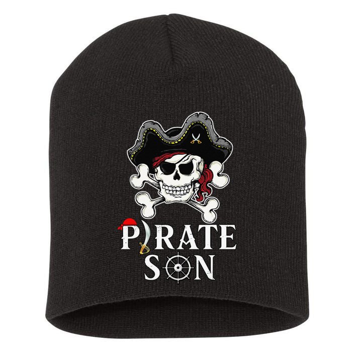 Pirate Son Jolly Roger Crossbones Pirate Short Acrylic Beanie