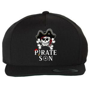 Pirate Son Jolly Roger Crossbones Pirate Wool Snapback Cap