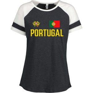 Portugal Soccer Jersey Portuguese Football Men Women Enza Ladies Jersey Colorblock Tee