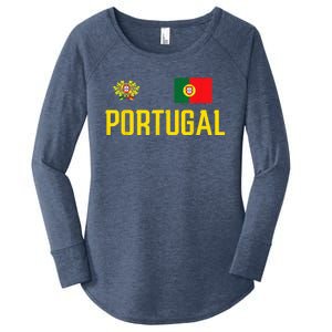 Portugal Soccer Jersey Portuguese Football Men Women Women's Perfect Tri Tunic Long Sleeve Shirt