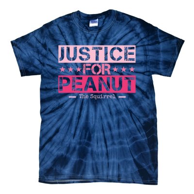 Peanut Squirrel Justice For Peanut Vintage The Squirrel Tie-Dye T-Shirt