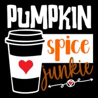 Pumpkin Spice Junkie Coffee Lover Heart Impact Tech Backpack