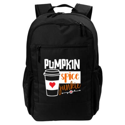 Pumpkin Spice Junkie Coffee Lover Heart Backpack