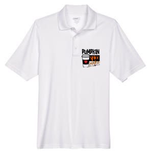 Pumpkin Spice Junkie Coffee Lover Heart Men's Origin Performance Pique Polo