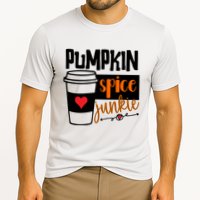 Pumpkin Spice Junkie Coffee Lover Heart Cooling Performance Crew T-Shirt