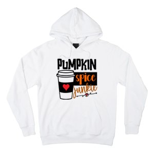 Pumpkin Spice Junkie Coffee Lover Heart Hoodie