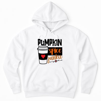 Pumpkin Spice Junkie Coffee Lover Heart Hoodie