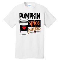 Pumpkin Spice Junkie Coffee Lover Heart Tall T-Shirt