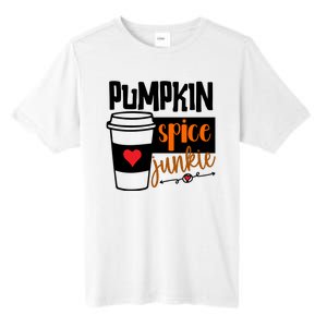 Pumpkin Spice Junkie Coffee Lover Heart Tall Fusion ChromaSoft Performance T-Shirt