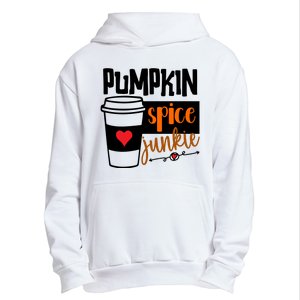 Pumpkin Spice Junkie Coffee Lover Heart Urban Pullover Hoodie