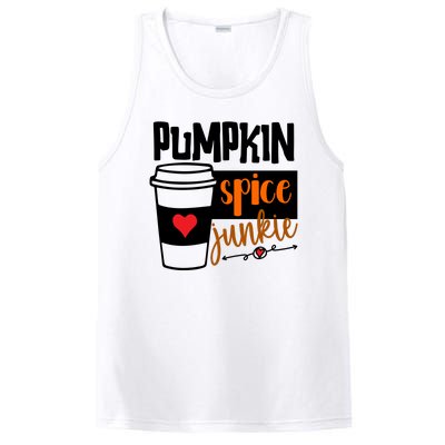 Pumpkin Spice Junkie Coffee Lover Heart PosiCharge Competitor Tank