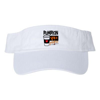 Pumpkin Spice Junkie Coffee Lover Heart Visor