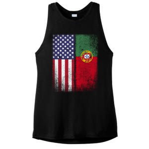 Portugal Soccer Jersey Portuguese American Flag Football Men Women Ladies PosiCharge Tri-Blend Wicking Tank